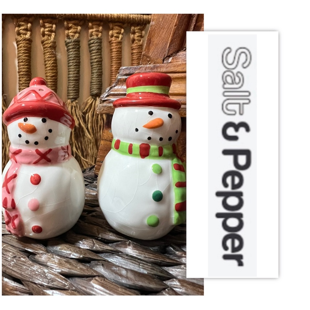 Snowman Couple Salt & Pepper Shakers